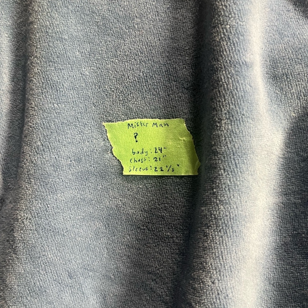 Mister Man Men's Blue Velvet Collard Shirt - Picture 4 of 4